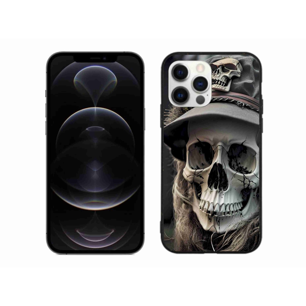 Zselés borítás mmCase iPhone 12 Pro Max készülékhez - sötét koponya