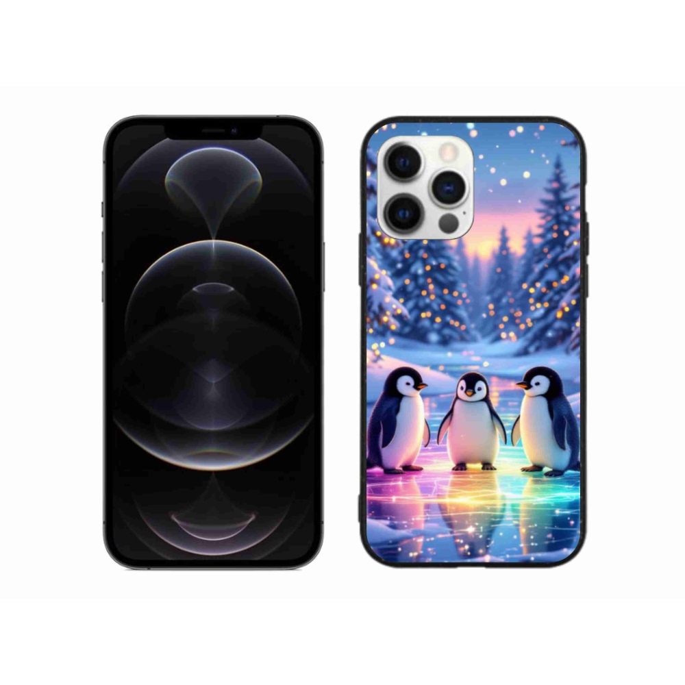 Gél borítás mmCase iPhone 12 Pro Max készülékhez - Pingvinek