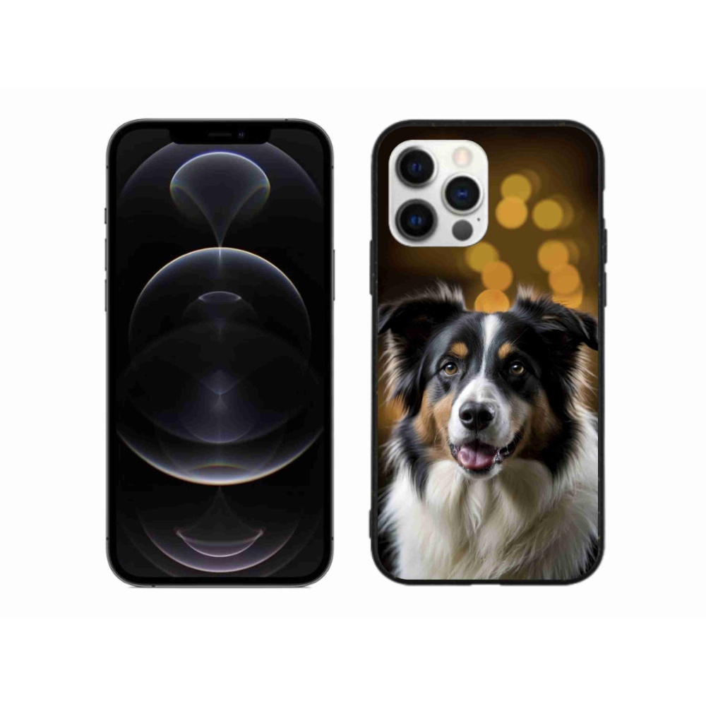mmCase gél tok az iPhone 12 Pro Max-hoz – mosolygó ausztrál juhászkutya