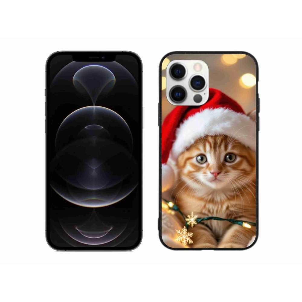 Gél borítás mmCase iPhone 12 Pro Max készülékhez - Karácsonyi cica