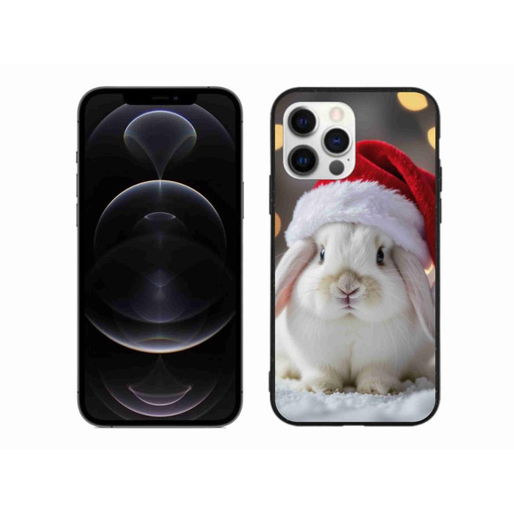 Gél borítás mmCase iPhone 12 Pro Max készülékhez - Karácsonyi nyúl