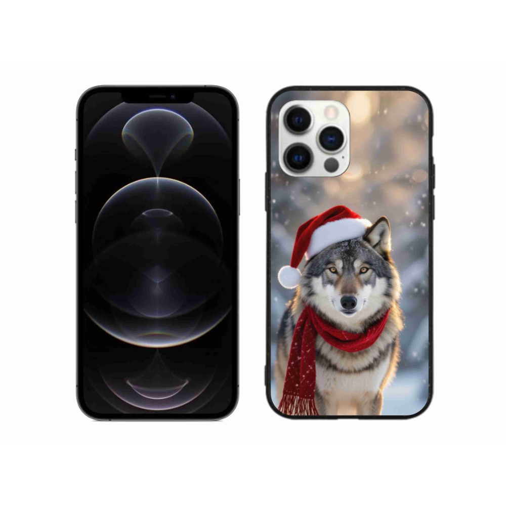 Gél borítás mmCase iPhone 12 Pro Max készülékhez - Karácsonyi farkas