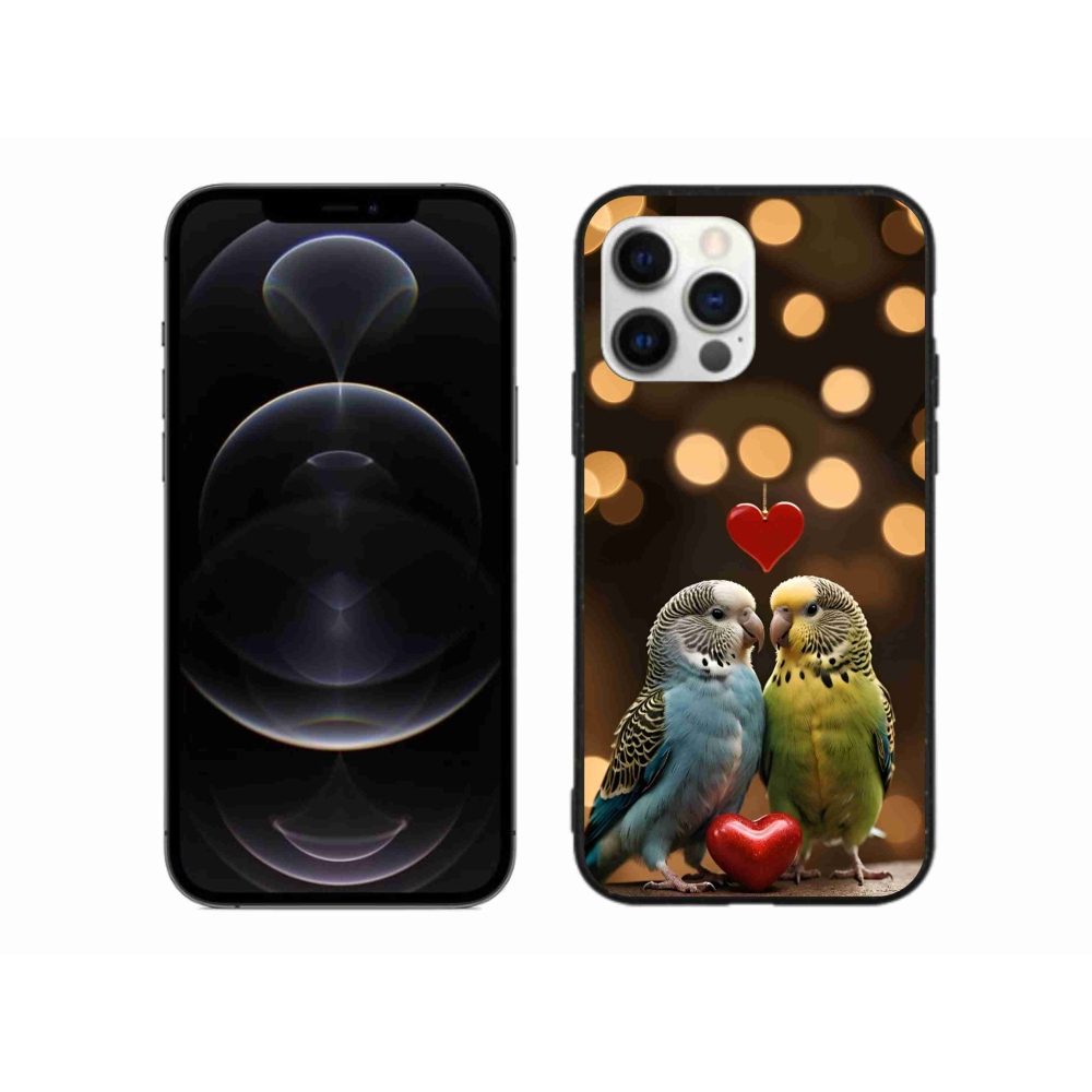 mmCase gél tok az iPhone 12 Pro Max-hoz – szerelmes papagájok