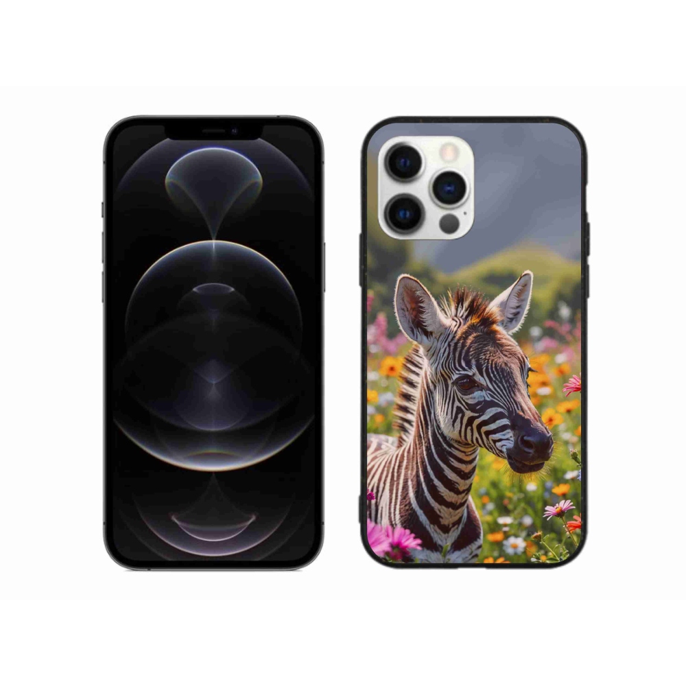 mmCase gél tok az iPhone 12 Pro Max-hoz – zebra a réten