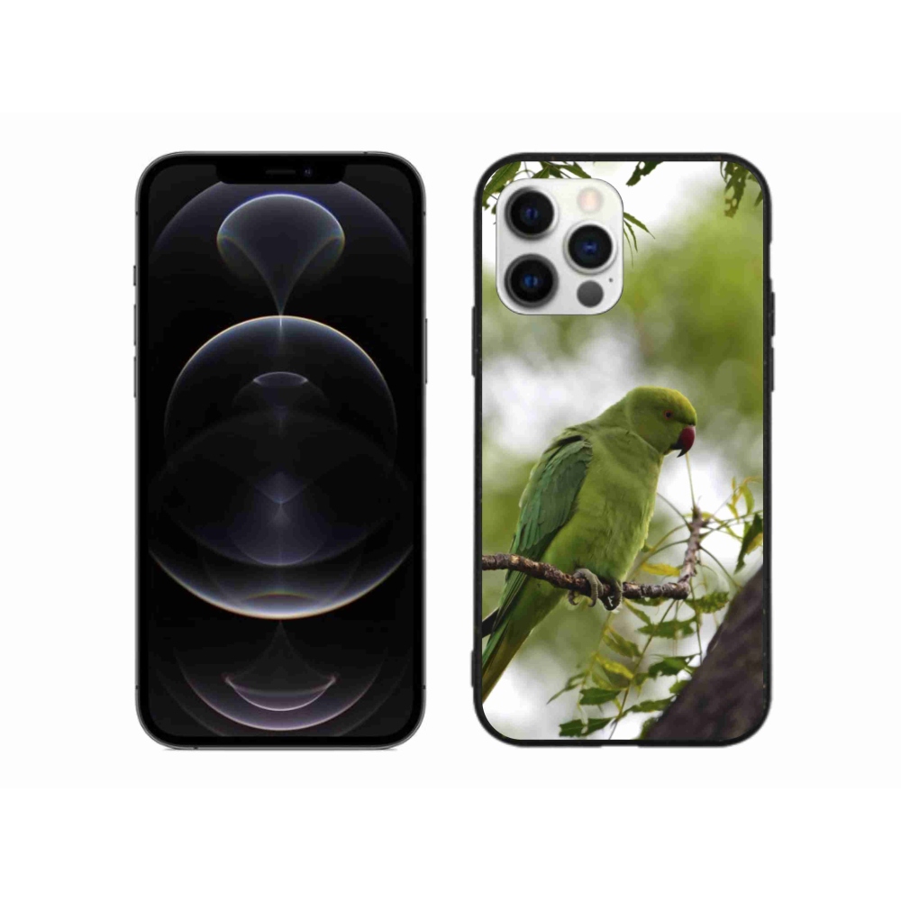 Zselés borítás mmCase iPhone 12 Pro Max készülékhez - zöld papagáj