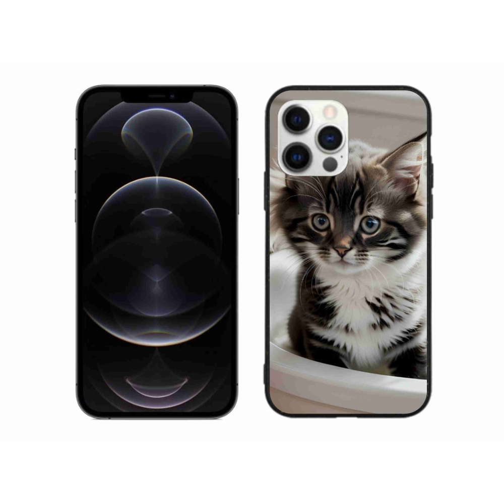 Gél borítás mmCase iPhone 12 Pro Max készülékhez - kíváncsi cica