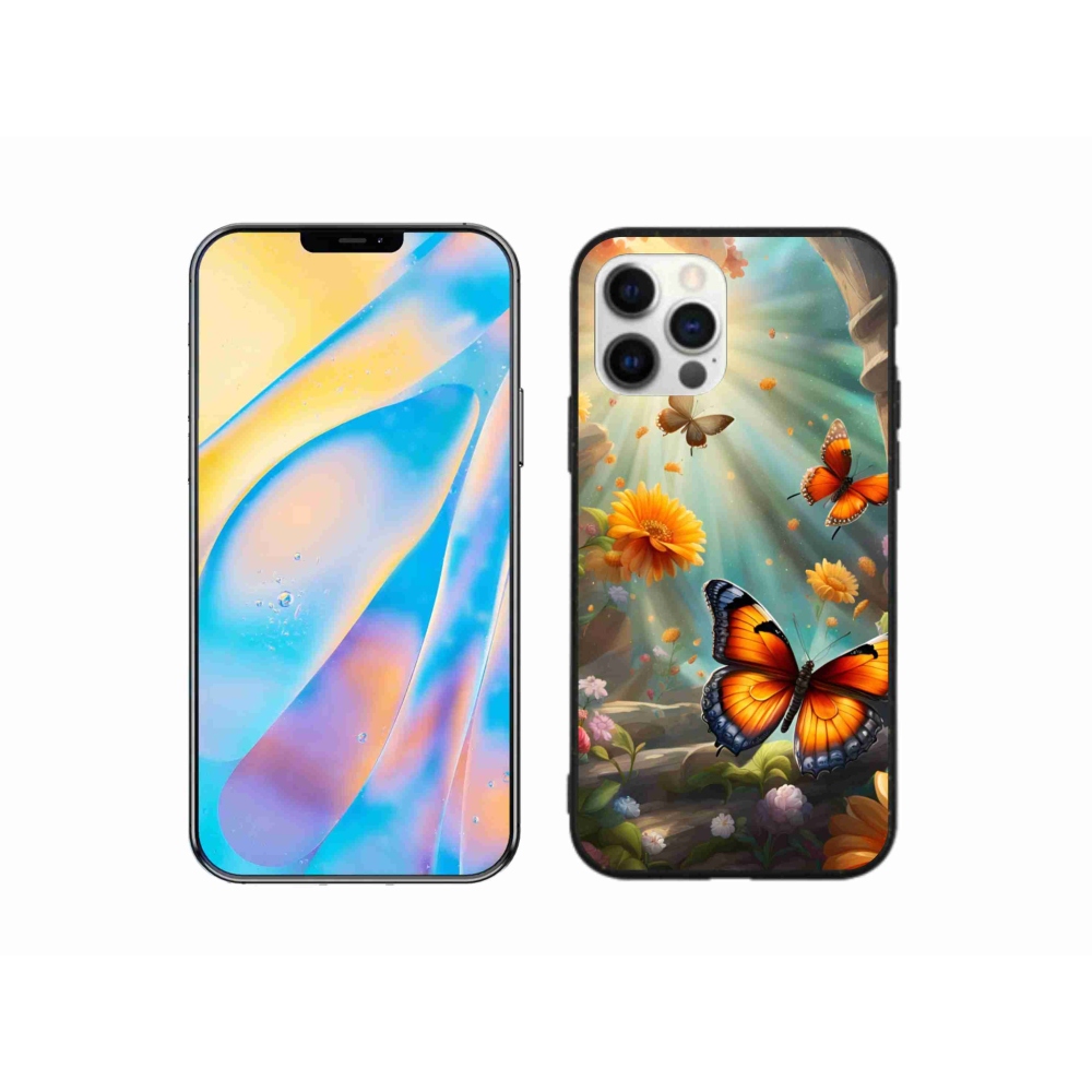 Zselés borítás mmCase iPhone 12 Pro készülékhez - pillangókert 2
