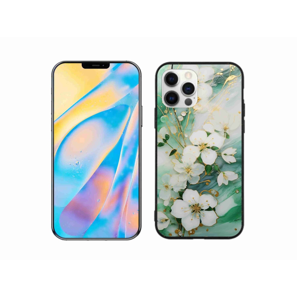 Gél borítás mmCase iPhone 12 Pro készülékhez - finom virágok