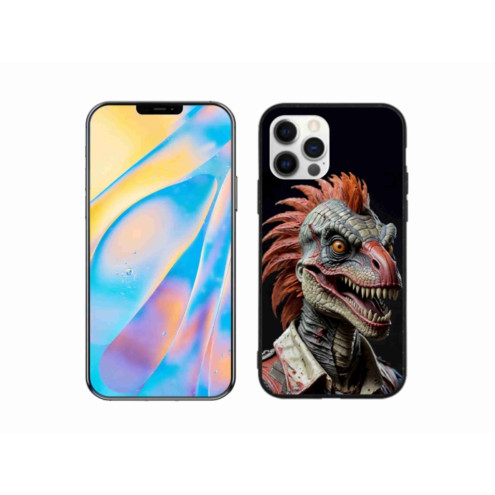 mmCase gél tok az iPhone 12 Pro-hoz – punk dinoszaurusz