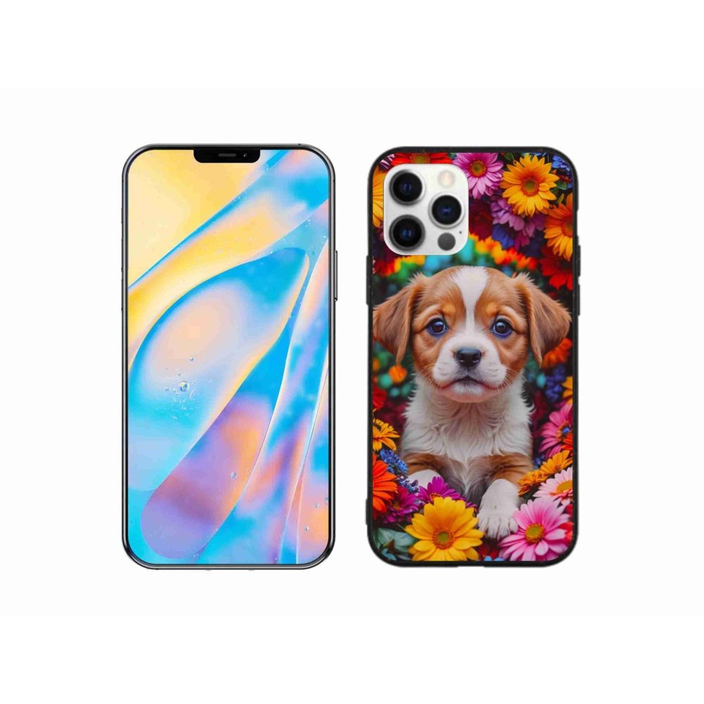 Zselés borítás mmCase iPhone 12 Pro készülékhez - aranyos kiskutya