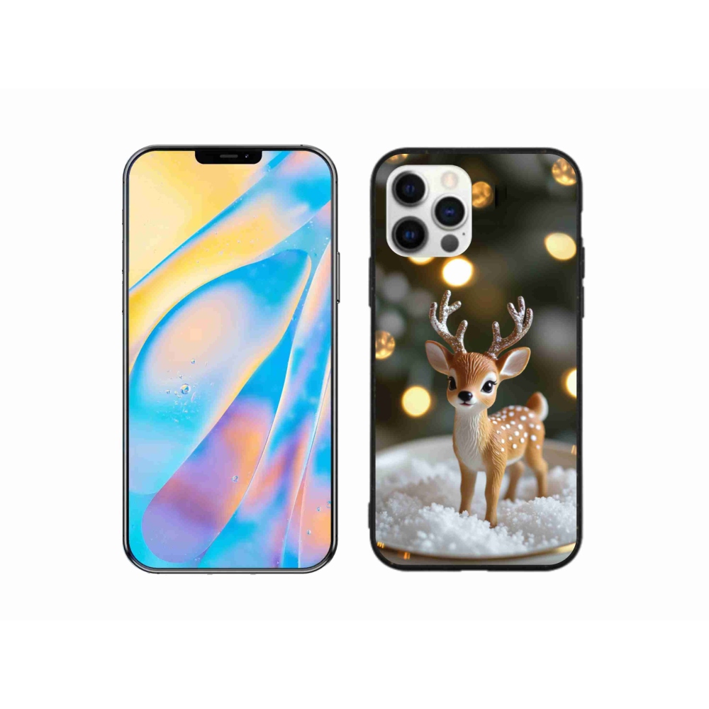 mmCase gél tok az iPhone 12 Pro-hoz – aranyos karácsonyi rénszarvas