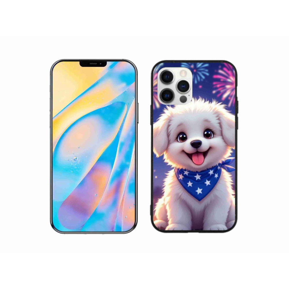 Gél borítás mmCase iPhone 12 Pro készülékhez - ünnepi kiskutya