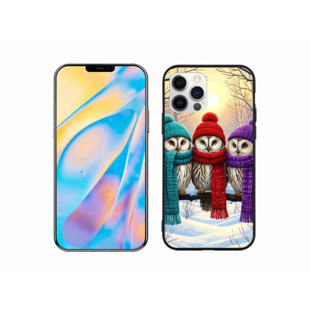 Gél borítás mmCase iPhone 12 Pro készülékhez - bagoly barátok