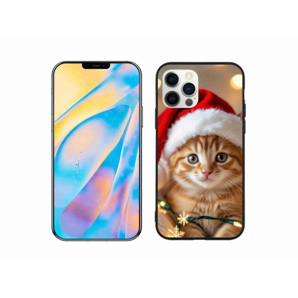 Gél borítás mmCase iPhone 12 Pro készülékhez - Karácsonyi cica
