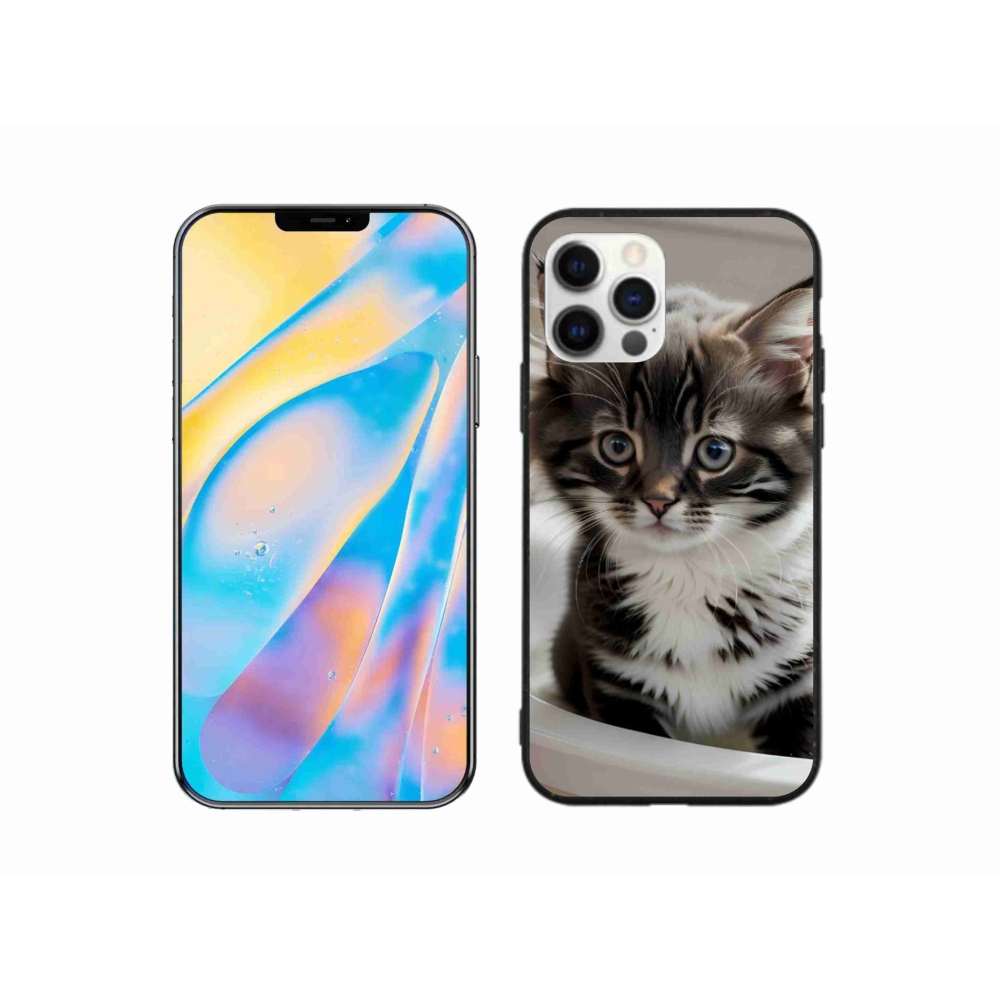 Gél borítás mmCase iPhone 12 Pro készülékhez - kíváncsi cica