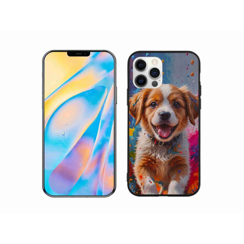 Gél borítás mmCase iPhone 12 készülékhez - aranyos kiskutya 3