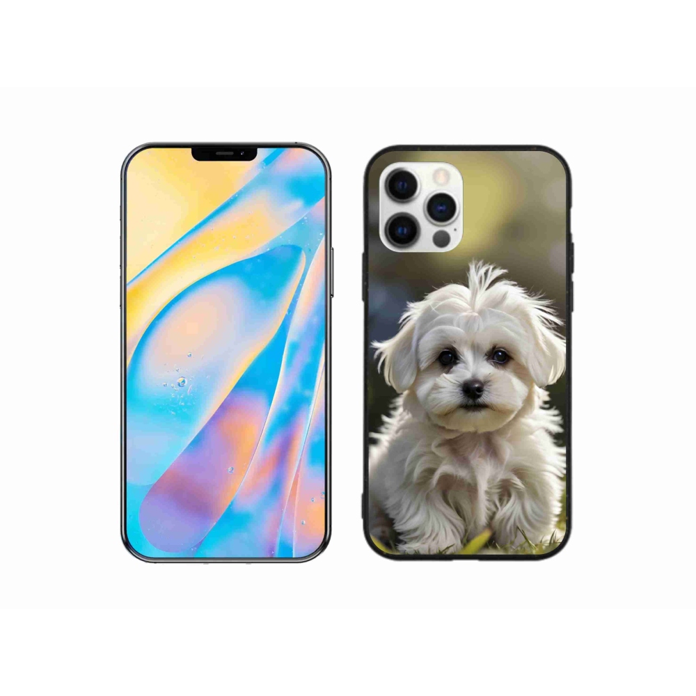 mmCase gél tok az iPhone 12-hez – aranyos máltai kutyus