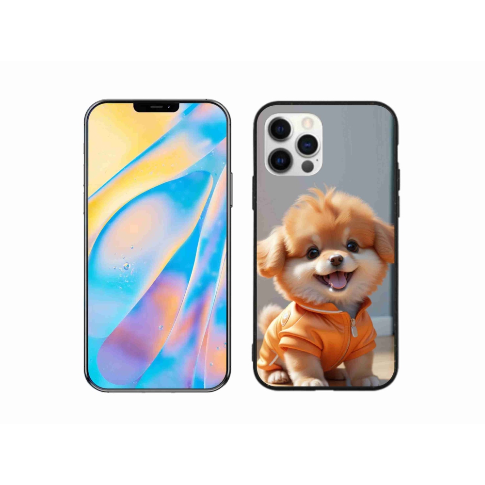 mmCase gél tok az iPhone 12-hez – aranyos pomerániai pulóverben