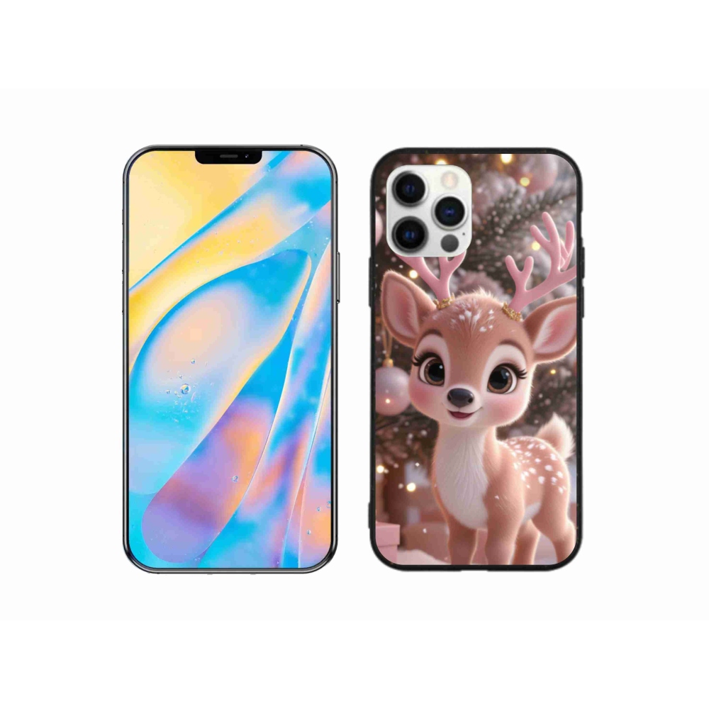 Gél borítás mmCase iPhone 12 készülékhez - aranyos rénszarvas