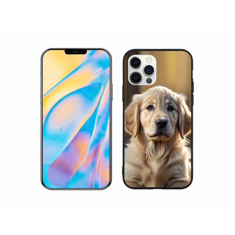 mmCase gél tok az iPhone 12-hez – aranyos arany retriever