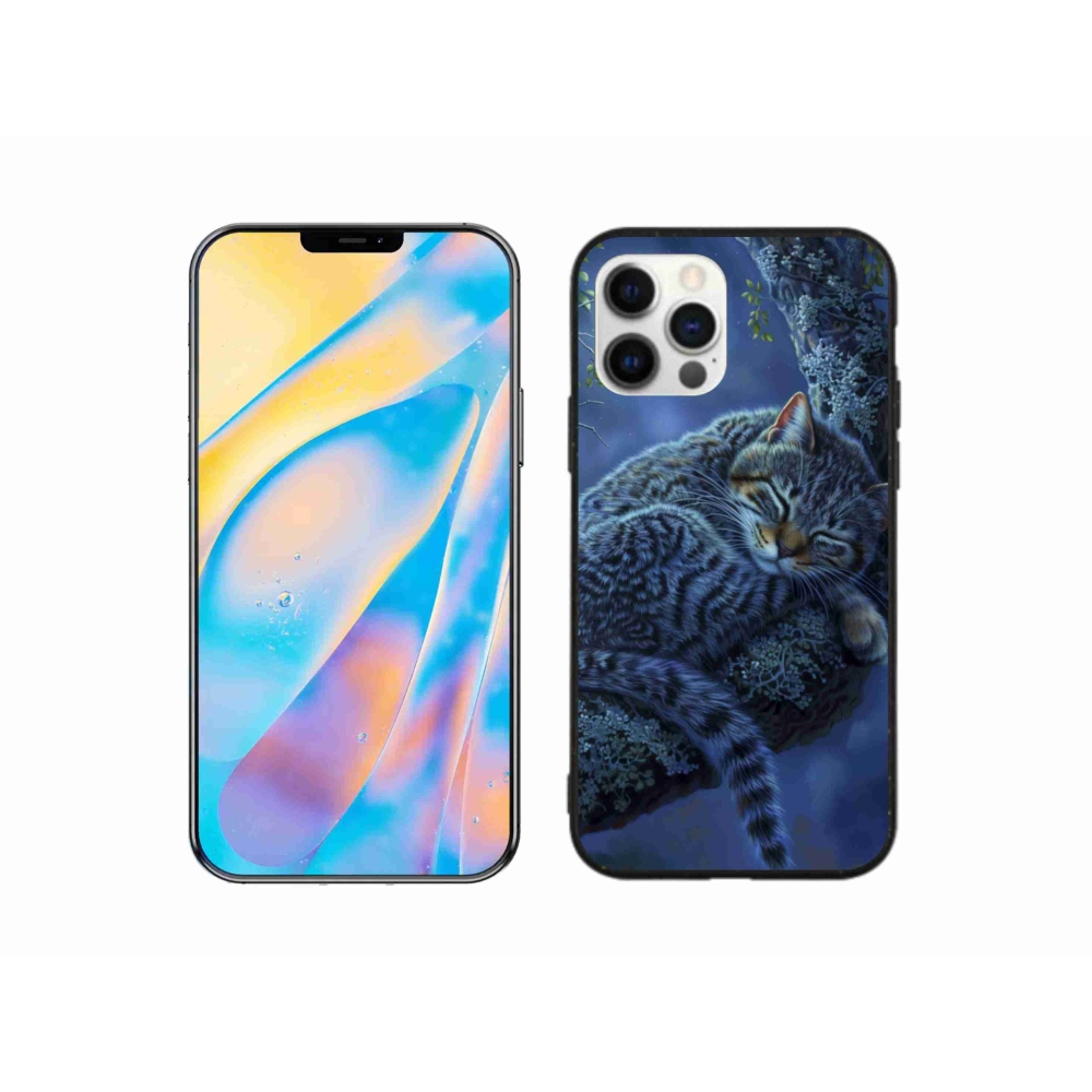 Gél borítás mmCase iPhone 12 készülékhez - alvó macska