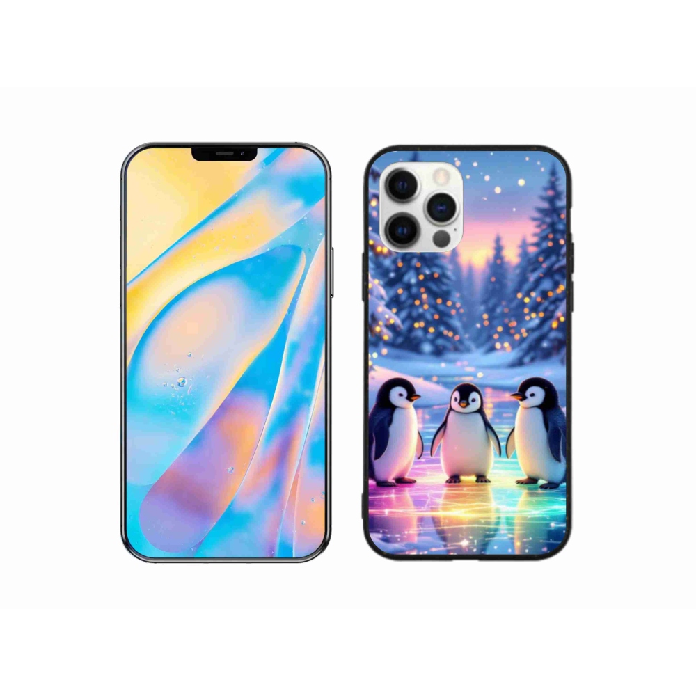 Gél borítás mmCase iPhone 12 készülékhez - pingvinek