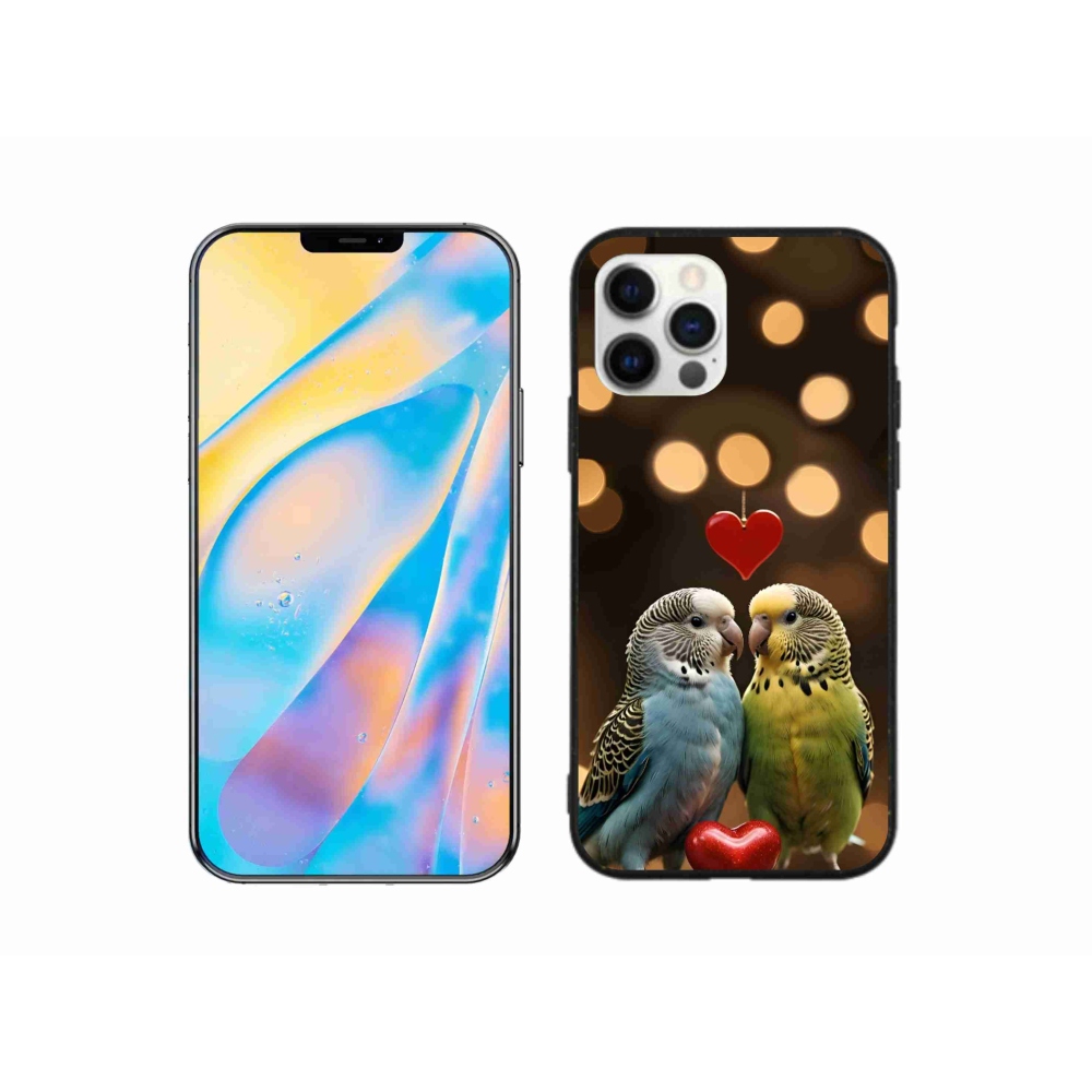 mmCase gél tok az iPhone 12-hez – szerelmes papagájok