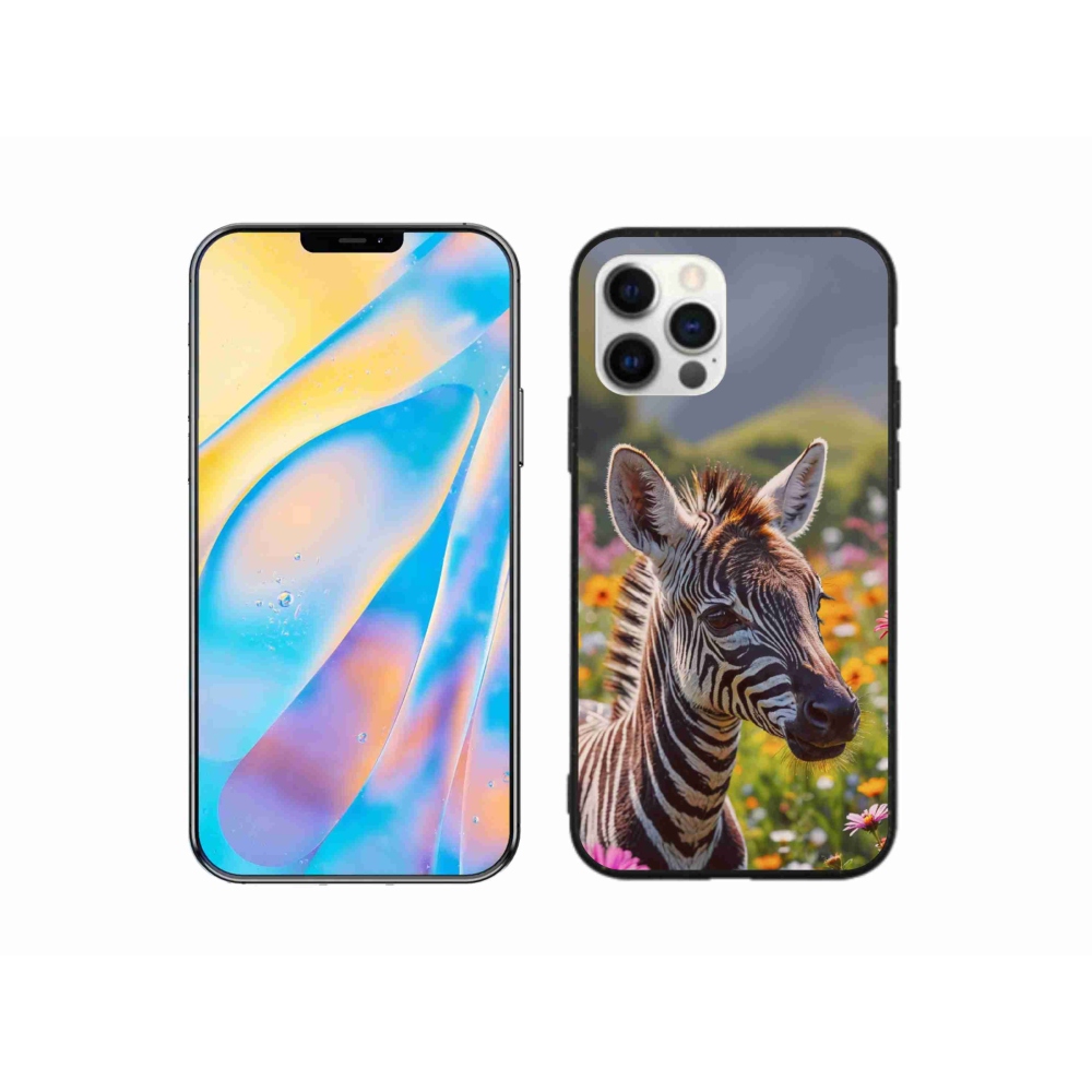 mmCase gél tok az iPhone 12-hez – zebra a réten
