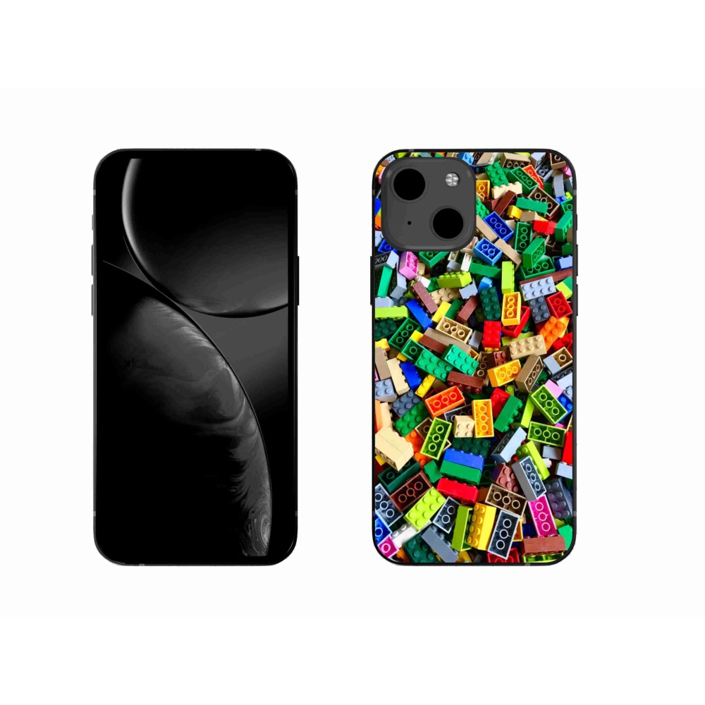 Zselés borítás mmCase iPhone 13 készülékhez - színes építőkockák