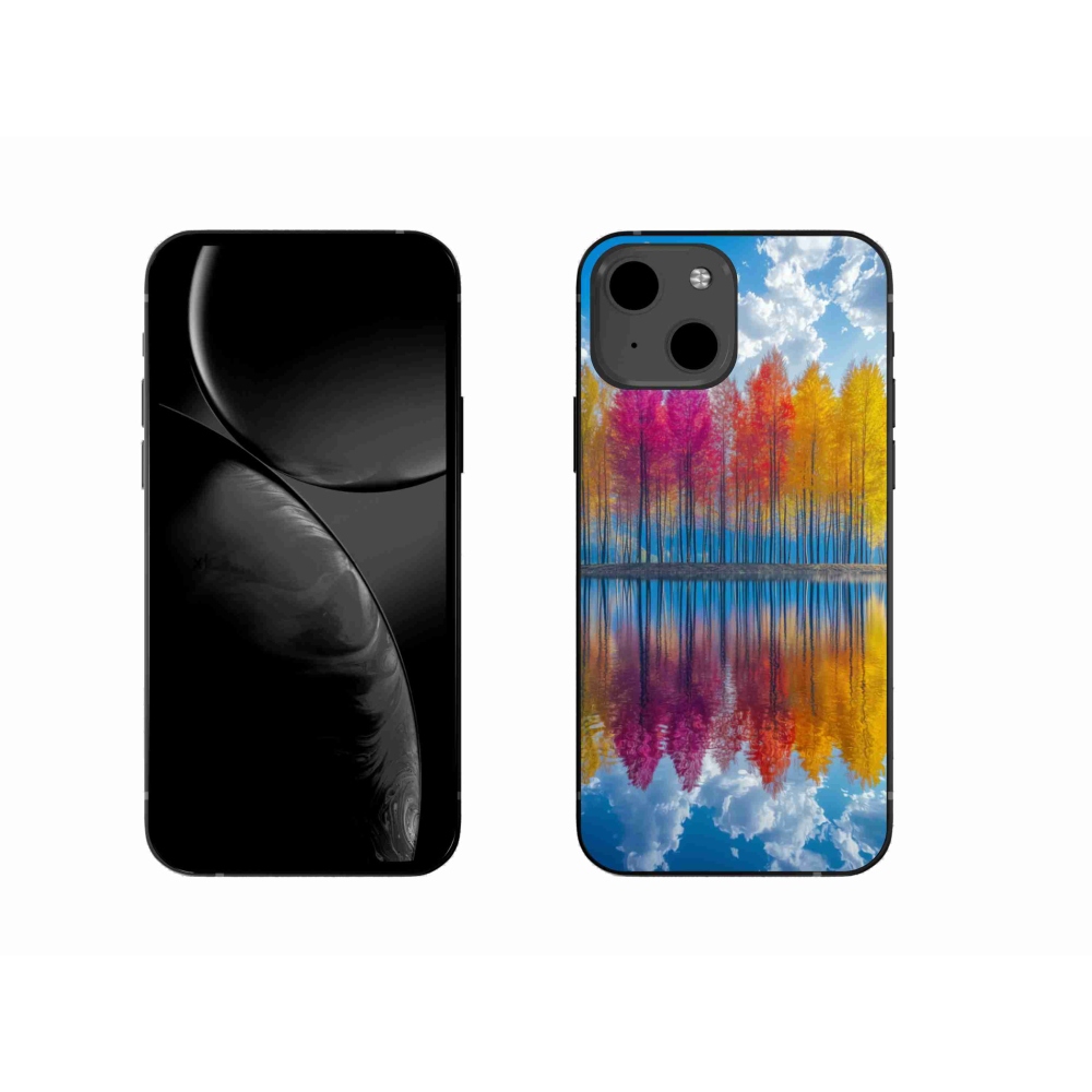 Gél borítás mmCase iPhone 13 készülékhez - színes fák