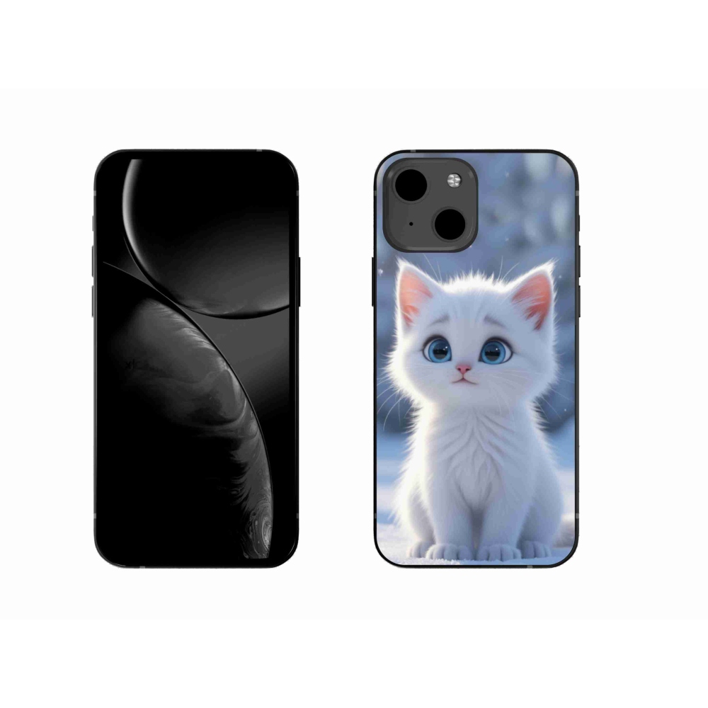 mmCase gél tok az iPhone 13-hoz – fehér cica 3
