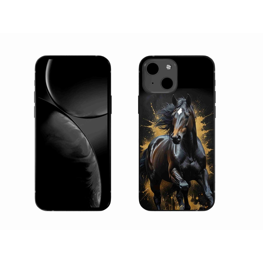 mmCase gél tok az iPhone 13-hoz – elegáns fekete csikó