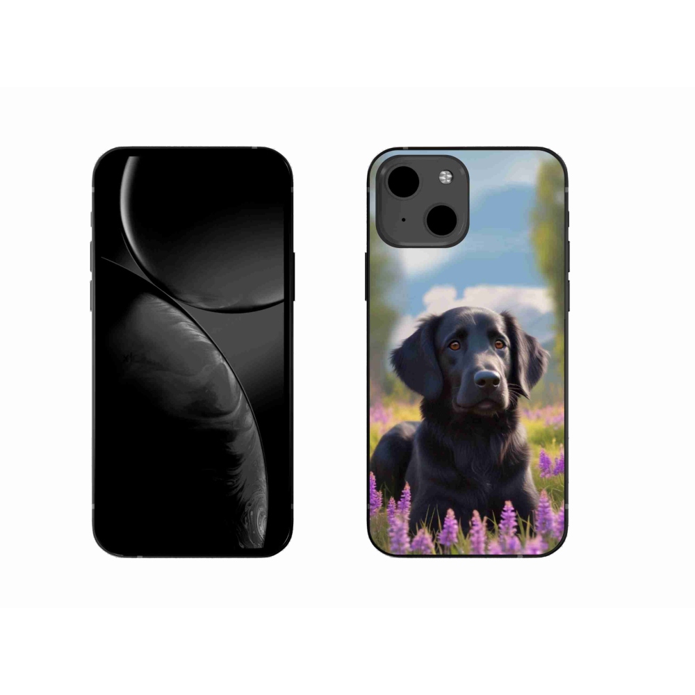 mmCase gél tok az iPhone 13-hoz – elegáns fekete retriever