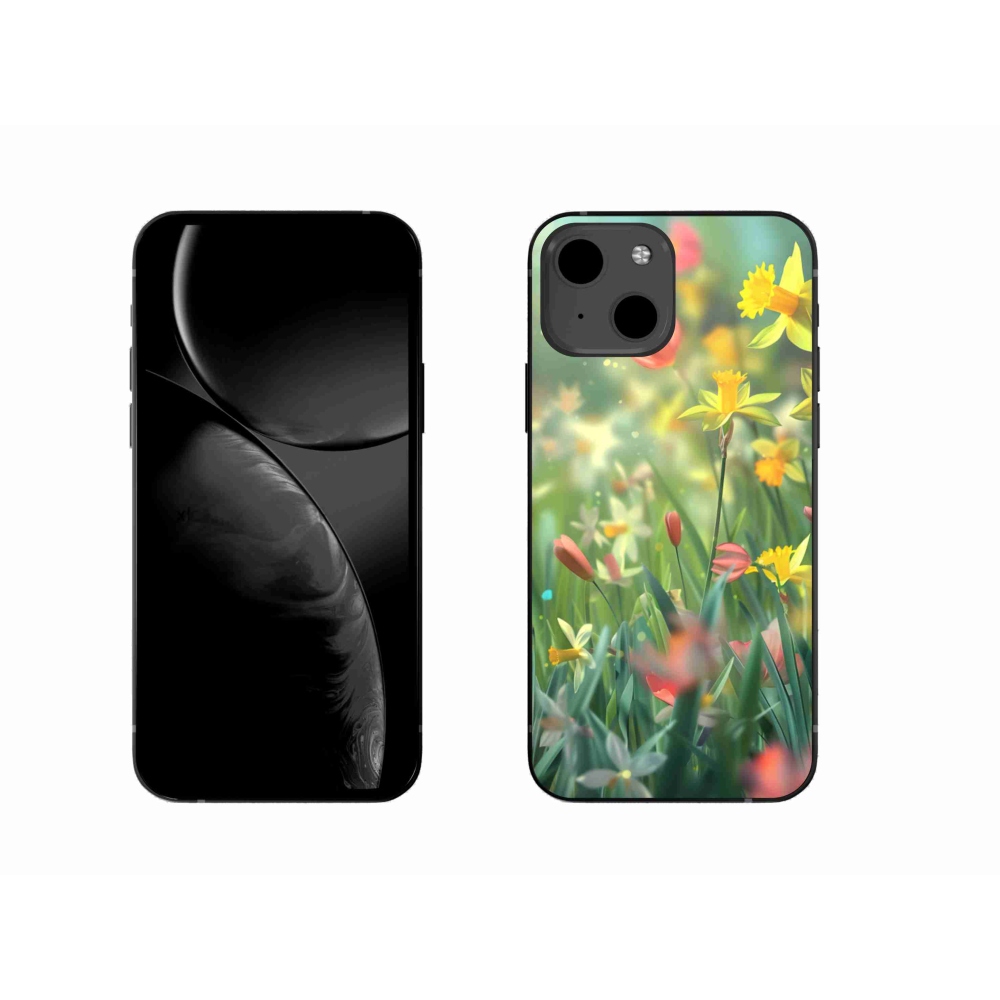 Gél borítás mmCase iPhone 13 készülékhez - tavaszi virágok
