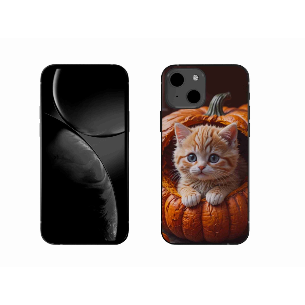 Gél borítás mmCase iPhone 13 készülékhez - cica és tök 2