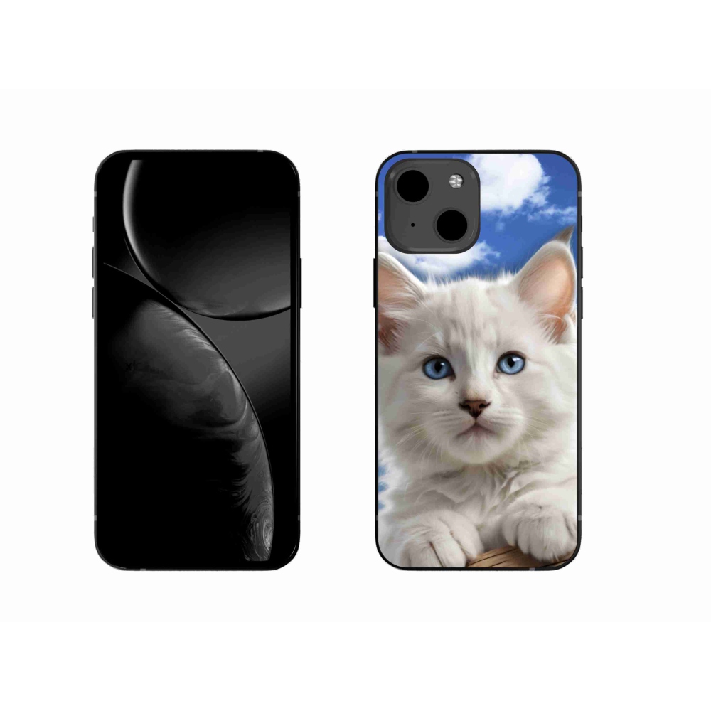 mmCase gél tok az iPhone 13-hoz – cica és felhők