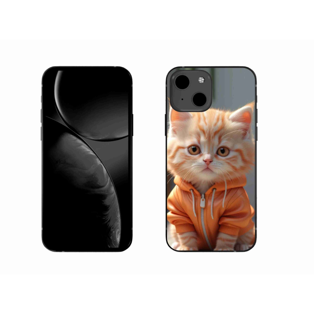 Gél borítás mmCase iPhone 13 készülékhez - cica melegítőben