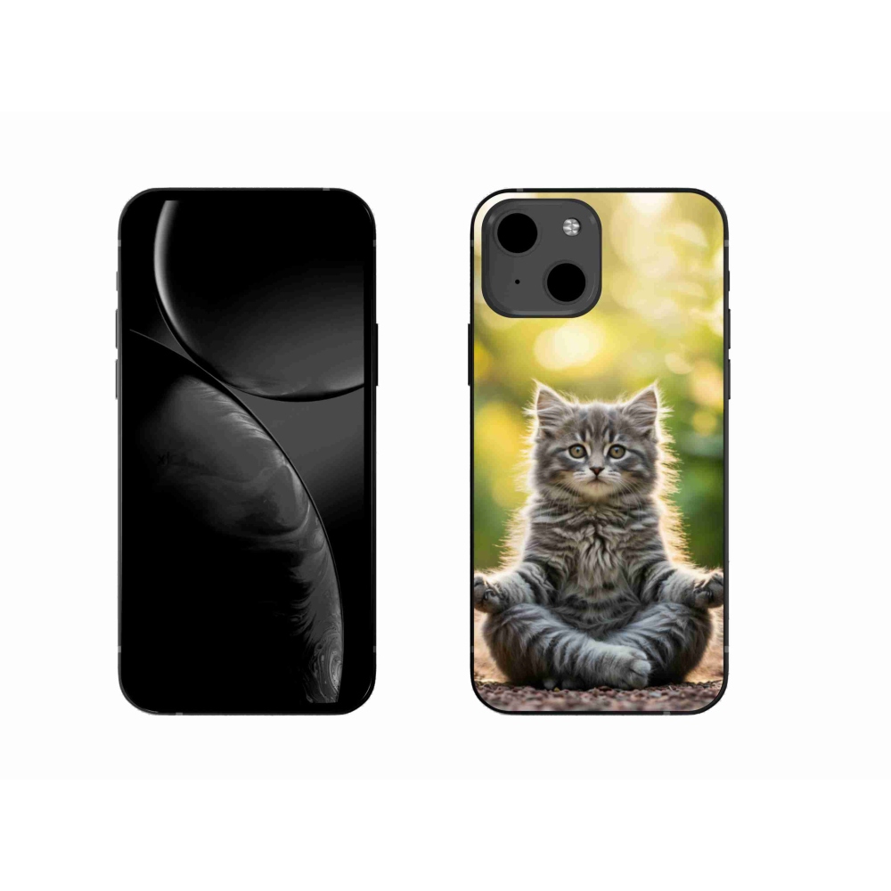 Gél borítás mmCase iPhone 13 készülékhez - meditáló cica