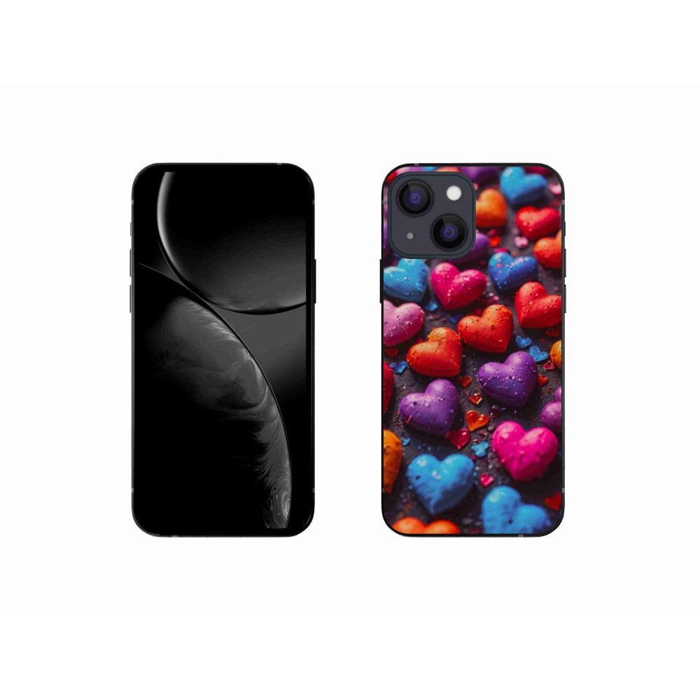 Zselés borítás mmCase iPhone 13 Mini készülékhez - színes szív