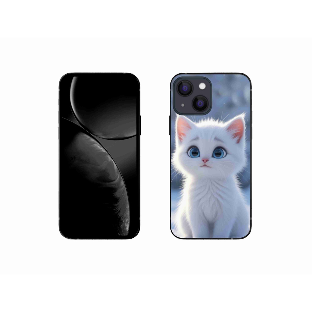 mmCase gél tok az iPhone 13 Mini-hez – fehér cica 3