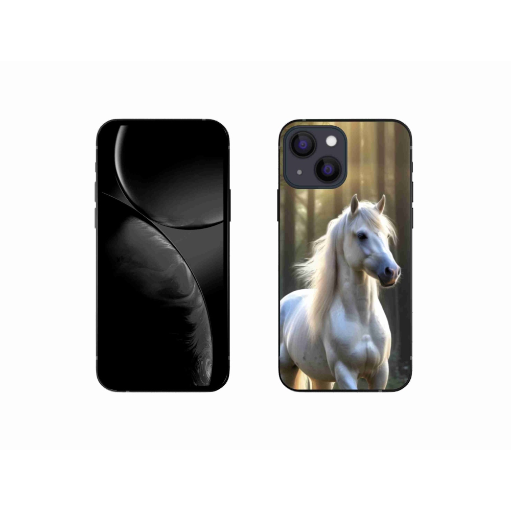 Zselés borítás mmCase iPhone 13 Mini készülékhez - fehér ló 3