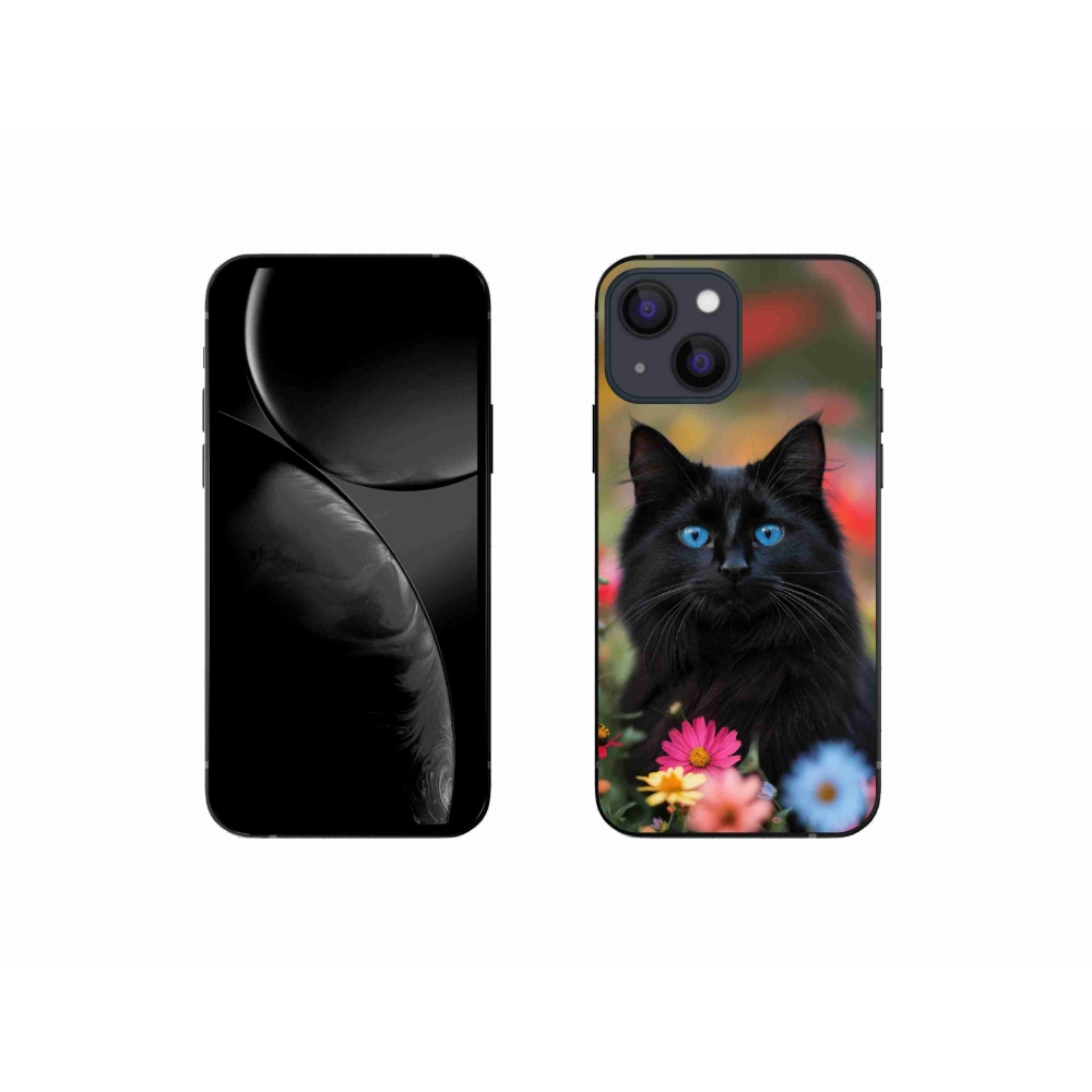 mmCase gél tok az iPhone 13 Mini-hez – fekete cica 4