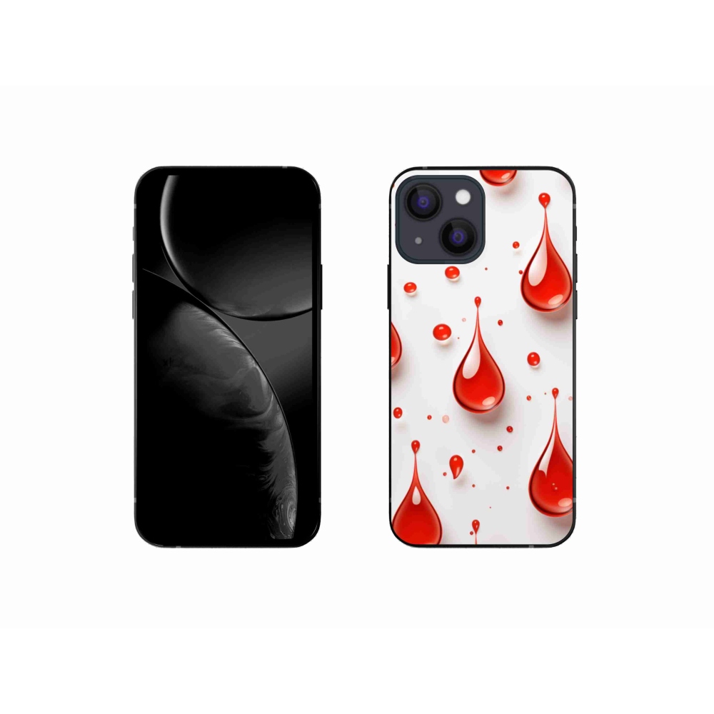 Zselés borítás mmCase iPhone 13 Mini készülékhez - piros cseppek