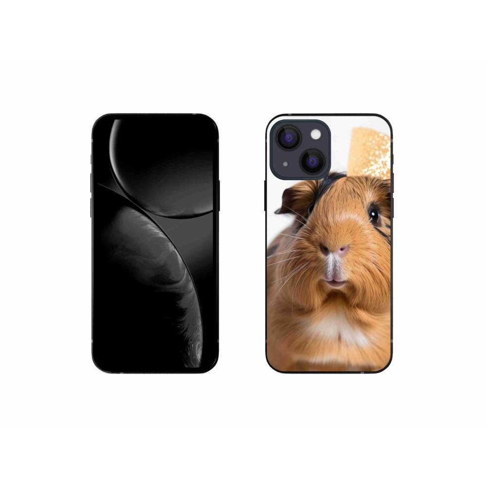 Zselés borítás mmCase iPhone 13 Mini készülékhez - barna tengerimalac