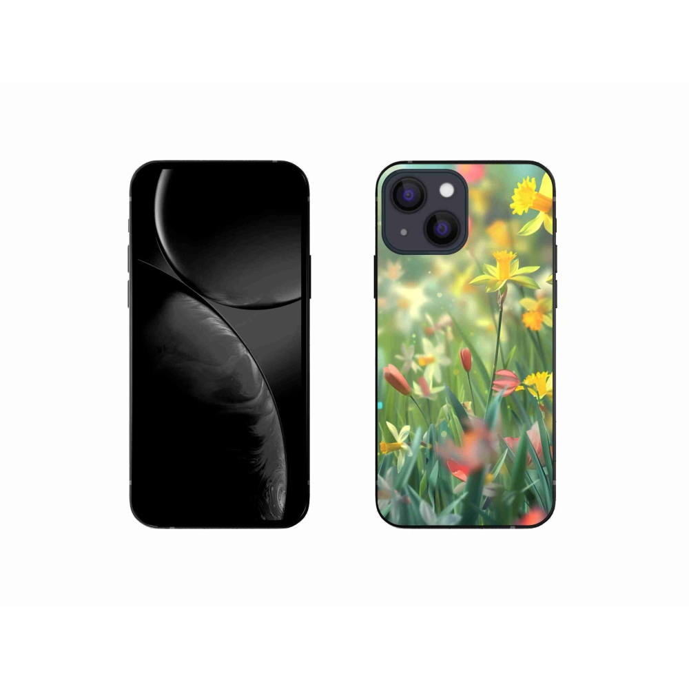 Gél borítás mmCase iPhone 13 Mini készülékhez - tavaszi virágok