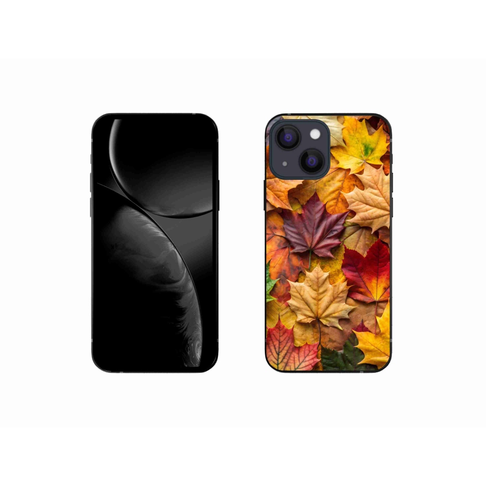 Zselés borítás mmCase iPhone 13 Mini készülékhez - juharlevelek 2