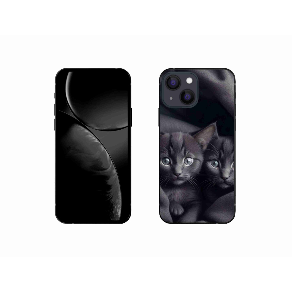 Zselés borítás mmCase iPhone 13 Mini készülékhez - cat duo