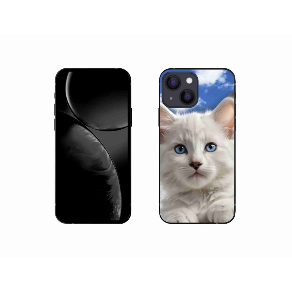 mmCase gél tok az iPhone 13 Mini-hez – cica és felhők