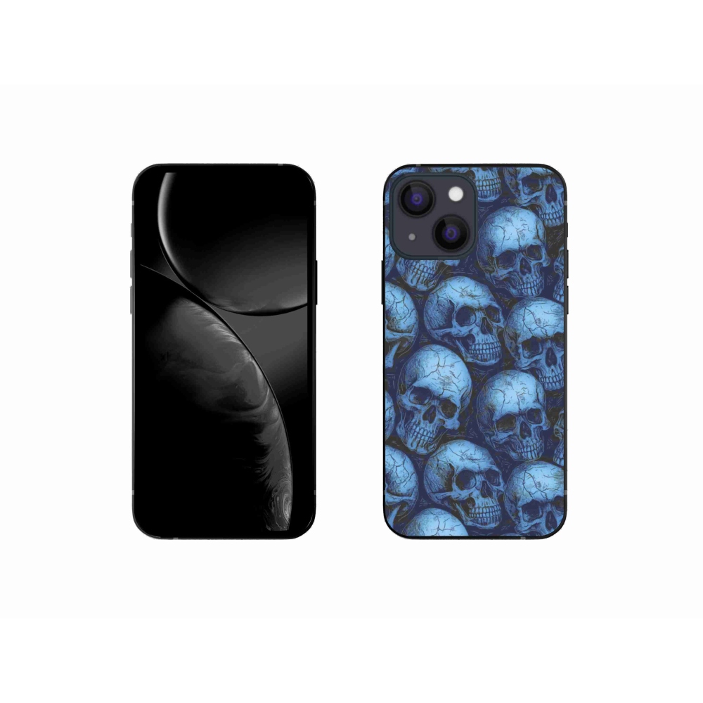 Zselés borítás mmCase iPhone 13 Mini készülékhez - koponyák