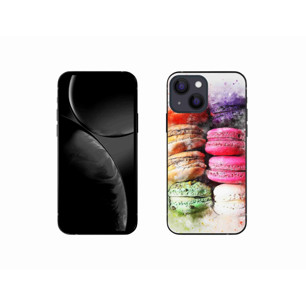 Zselés borítás mmCase iPhone 13 Mini készülékhez - macaronok